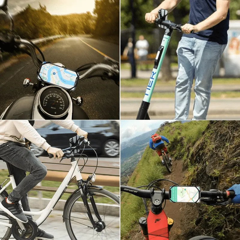 360 Rotation Silicone Bike Phone Holder for Outdoor Cycling