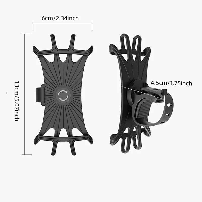 360 Rotation Silicone Bike Phone Holder for Outdoor Cycling