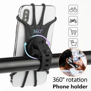 360 Rotation Silicone Bike Phone Holder for Outdoor Cycling