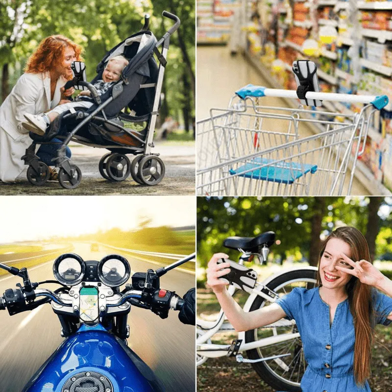 360 Rotation Silicone Bike Phone Holder for Outdoor Cycling