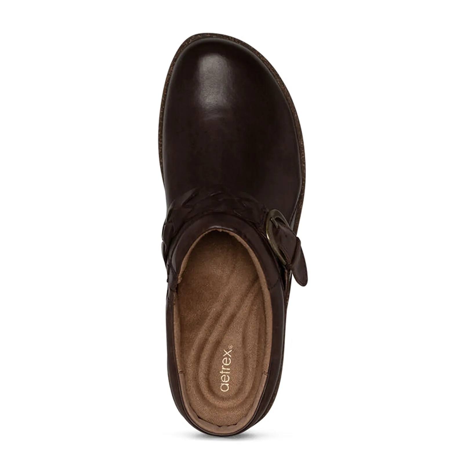 Aetrex Libby Clog (Women) - Brown Leather