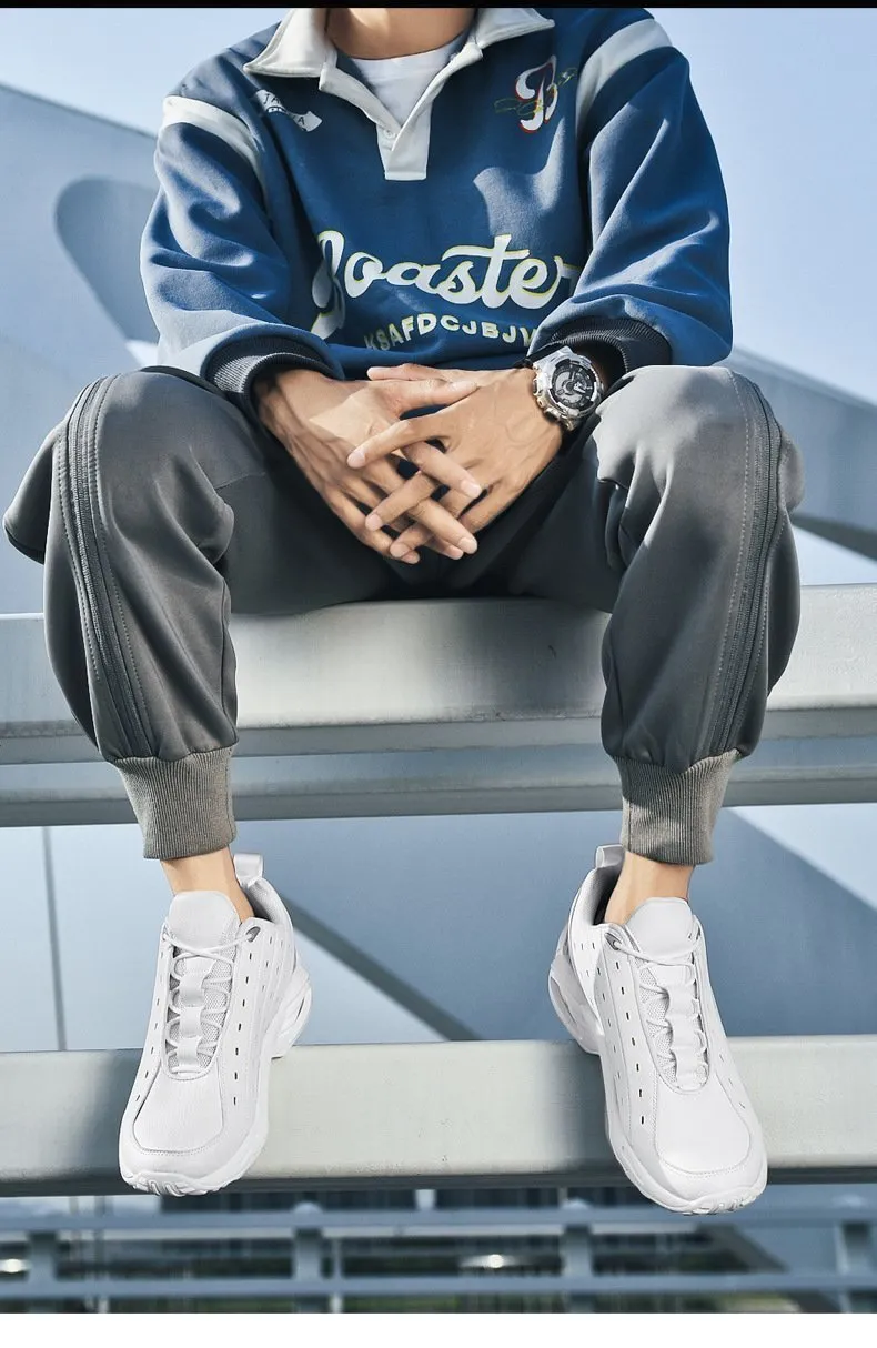 Air Cushion Oversized Leather Breathable Casual Sneakers