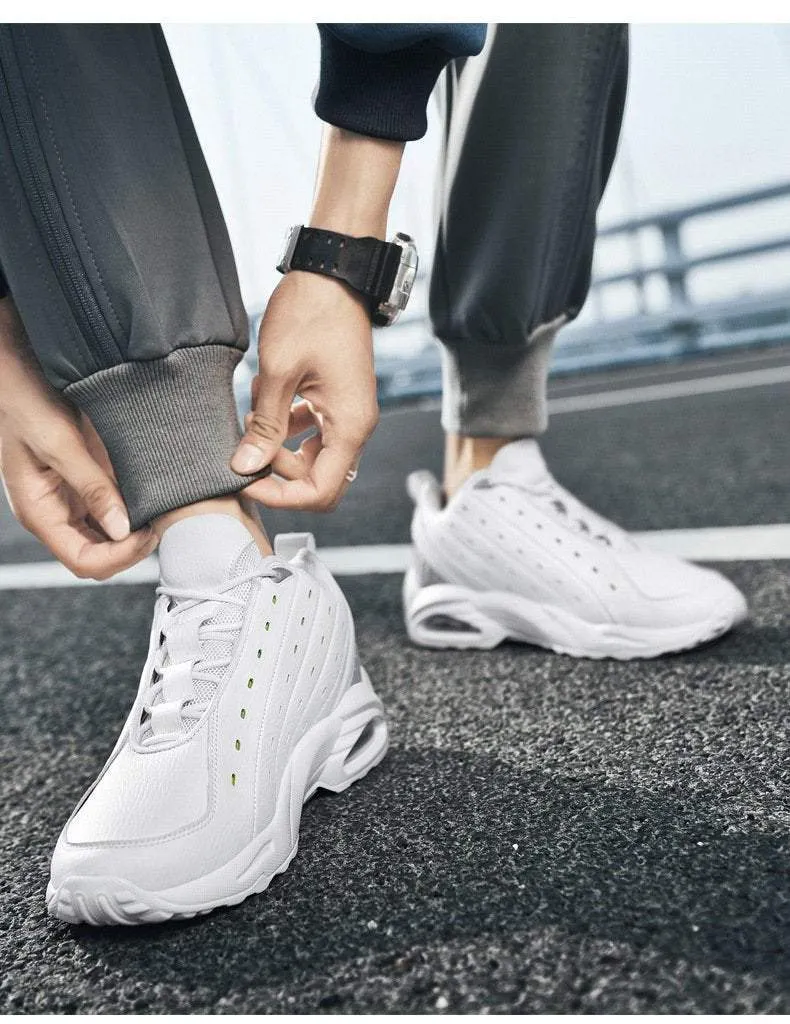 Air Cushion Oversized Leather Breathable Casual Sneakers