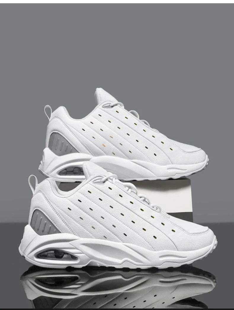 Air Cushion Oversized Leather Breathable Casual Sneakers