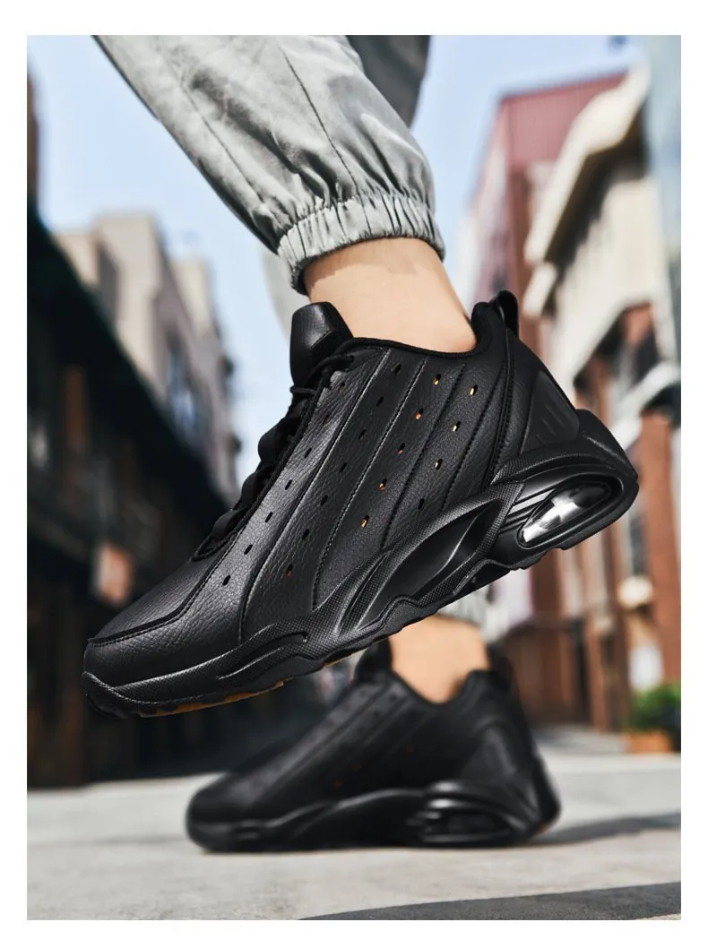 Air Cushion Oversized Leather Breathable Casual Sneakers