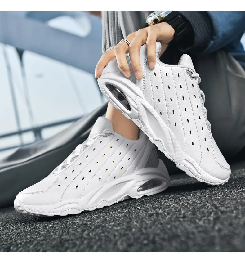Air Cushion Oversized Leather Breathable Casual Sneakers