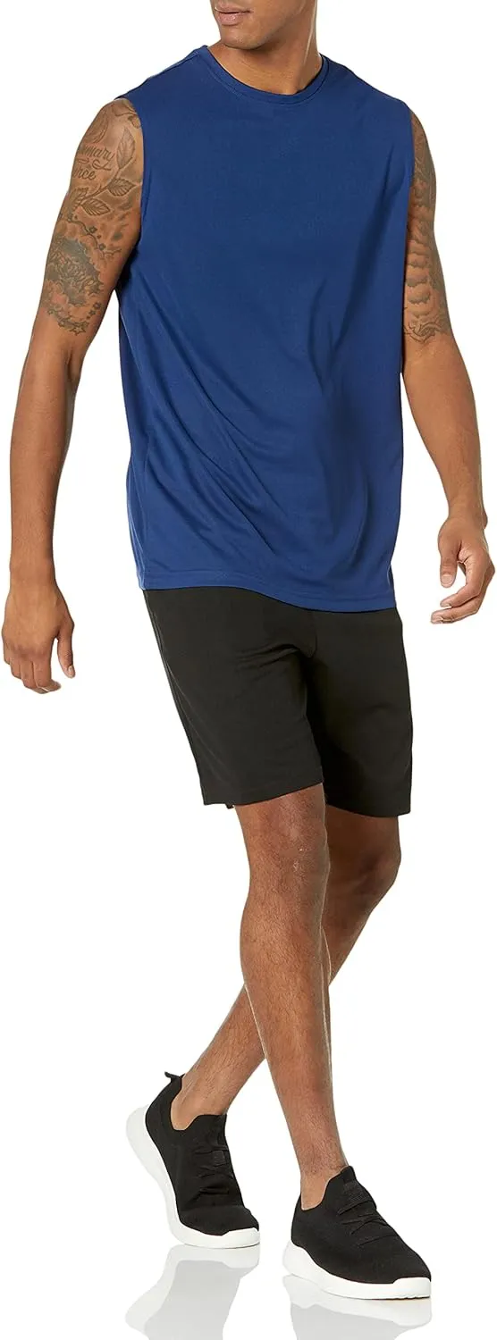 Amazon Essentials Men's Active Performance Tech Muscle Tank, Pack of 2