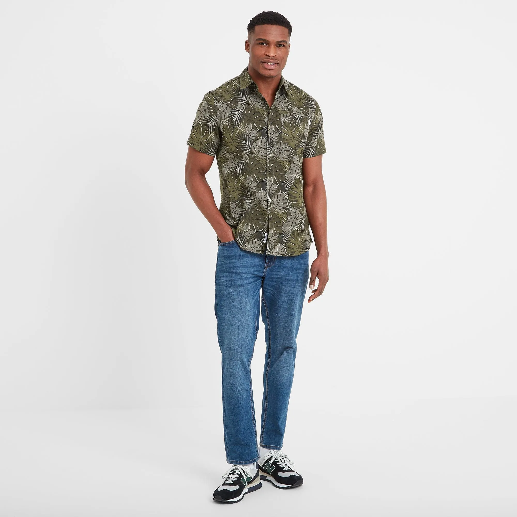 Arnie Mens Short Sleeve Shirt - Khaki
