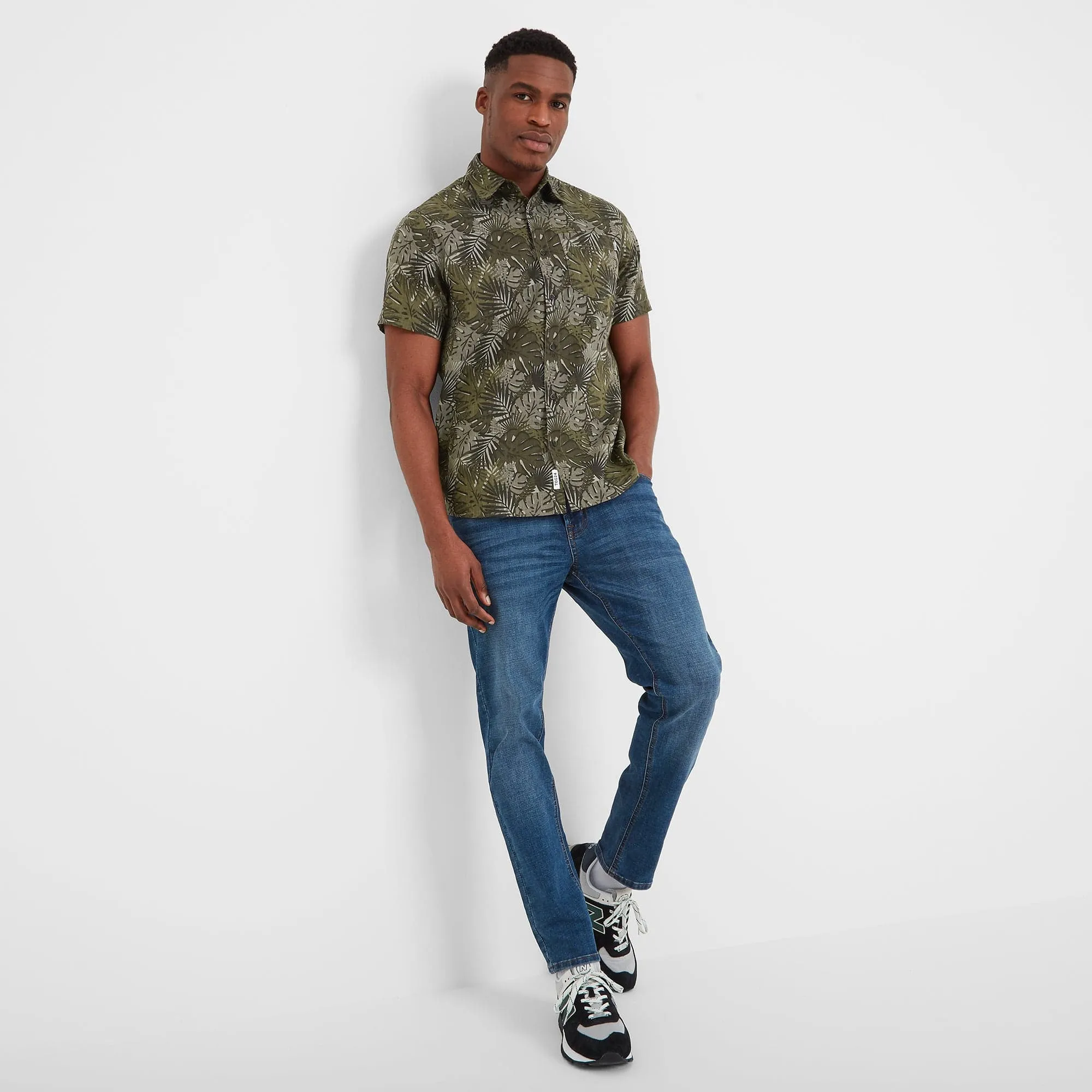Arnie Mens Short Sleeve Shirt - Khaki