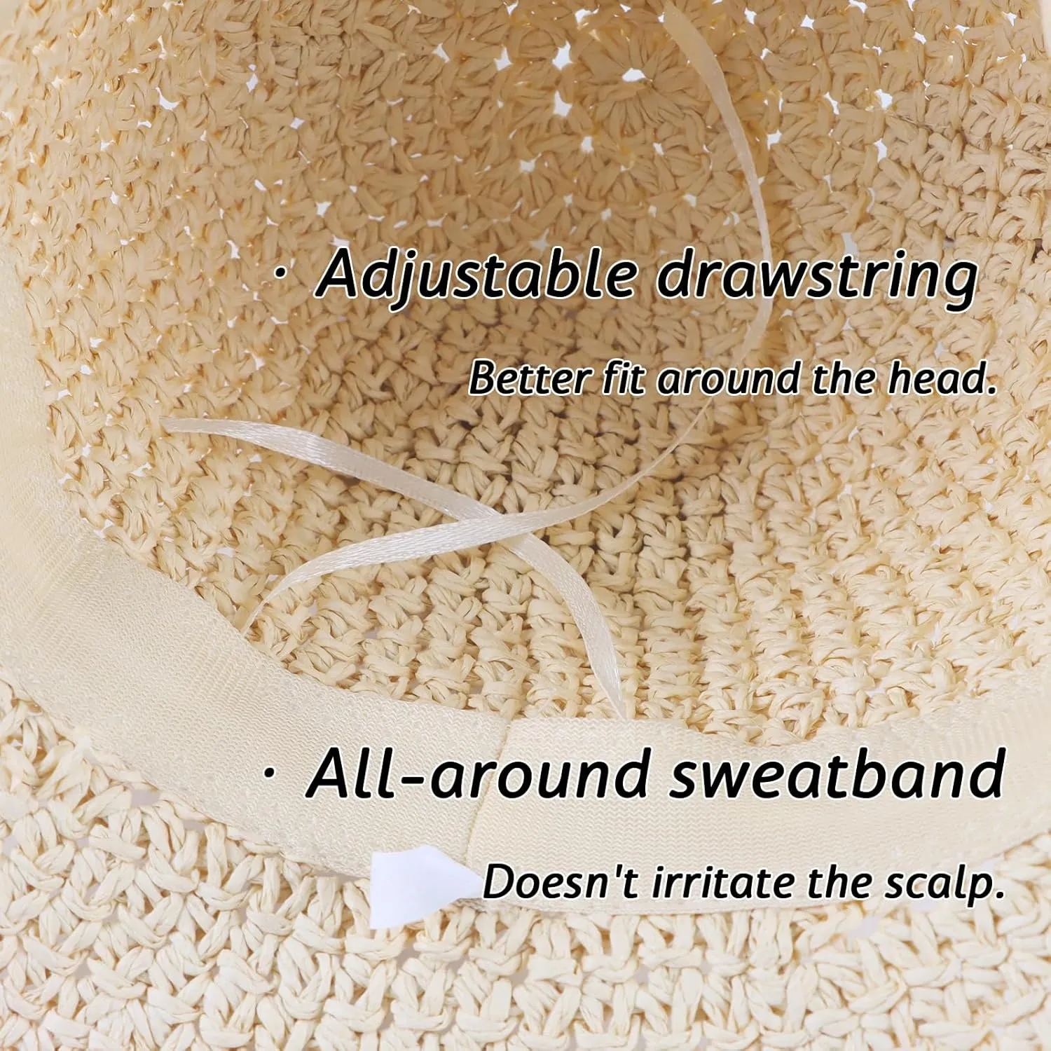 Baby Girl Straw Hat Outdoor Baby Sun Protection Hats Summer Bowknot Beach Cap for Infant Toddler Girls