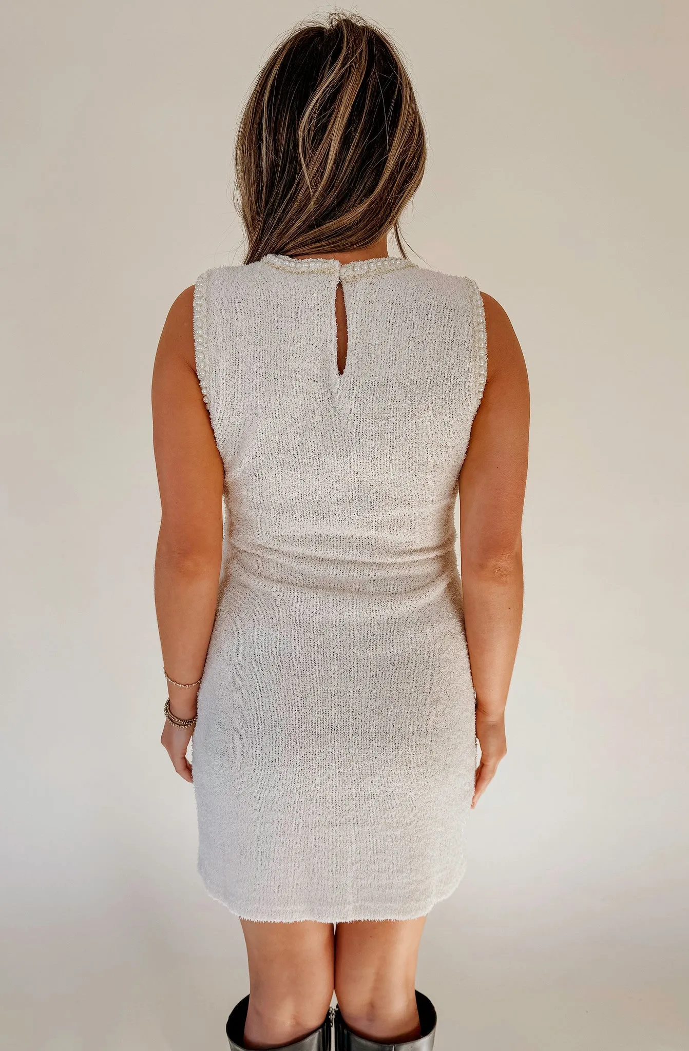 BEGIN AGAIN PEARL MINI DRESS