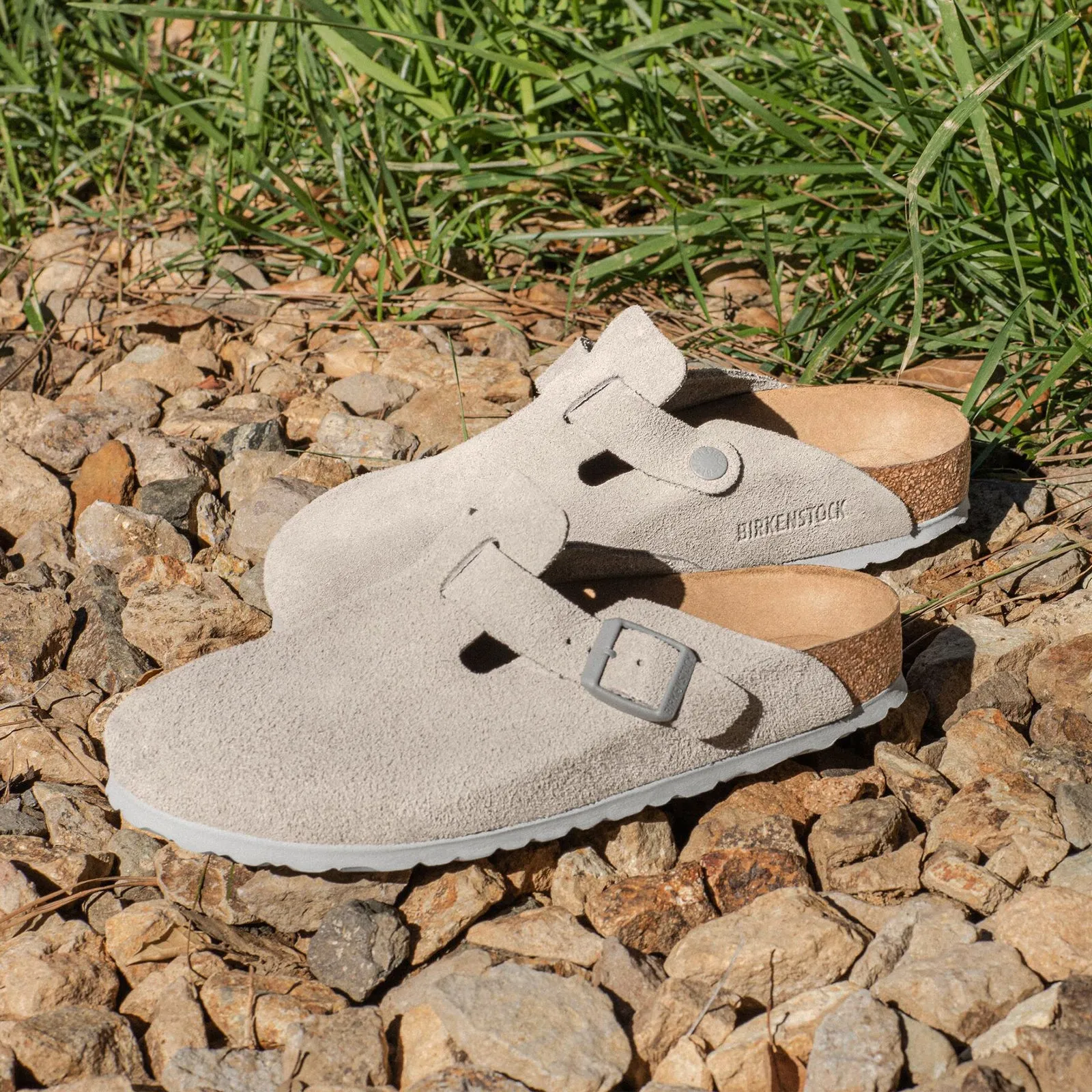 Birkenstock Boston Narrow Clog (Women) - Stone Coin Suede
