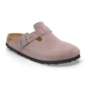 Birkenstock Boston Soft Footbed Narrow Clog (Women) - Faded Purple Suede