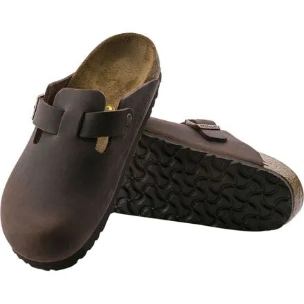 Boston men's Birkenstock leather clogs, color Habana Oiled Leather
