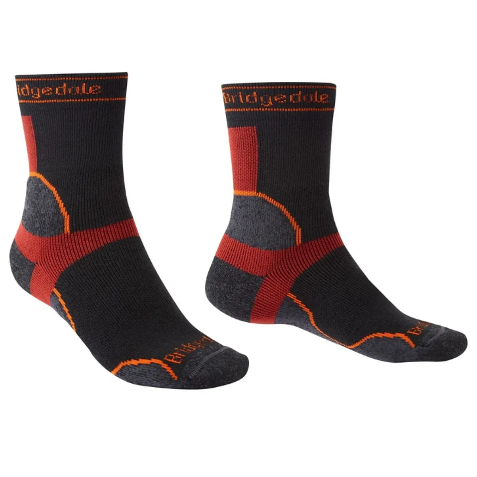 Bridgedale Mens Trail Run Midweight T2 Merino Sport Crew  Socks