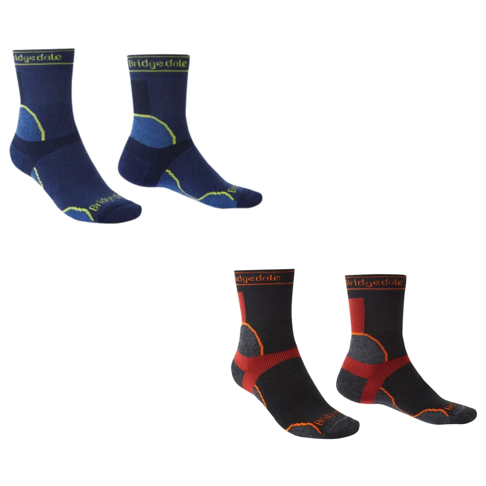Bridgedale Mens Trail Run Midweight T2 Merino Sport Crew  Socks