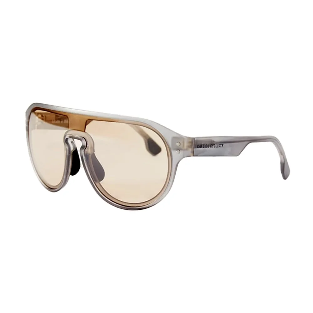 CAFE DU CYCLISTE Eyewear Gabin - Crystal Grey Frame Brown Photocromic Lens