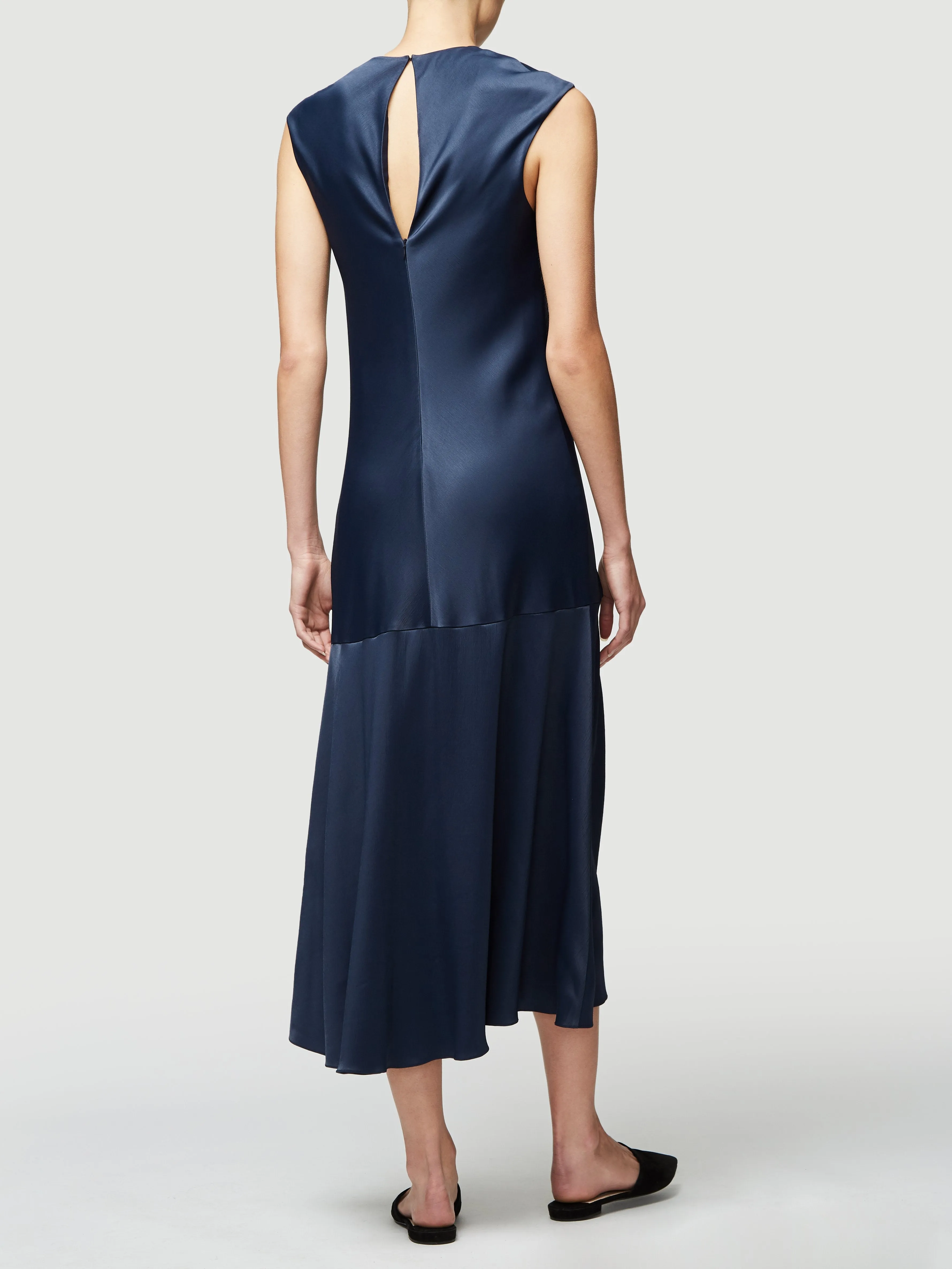 Cascade Dress -- Navy