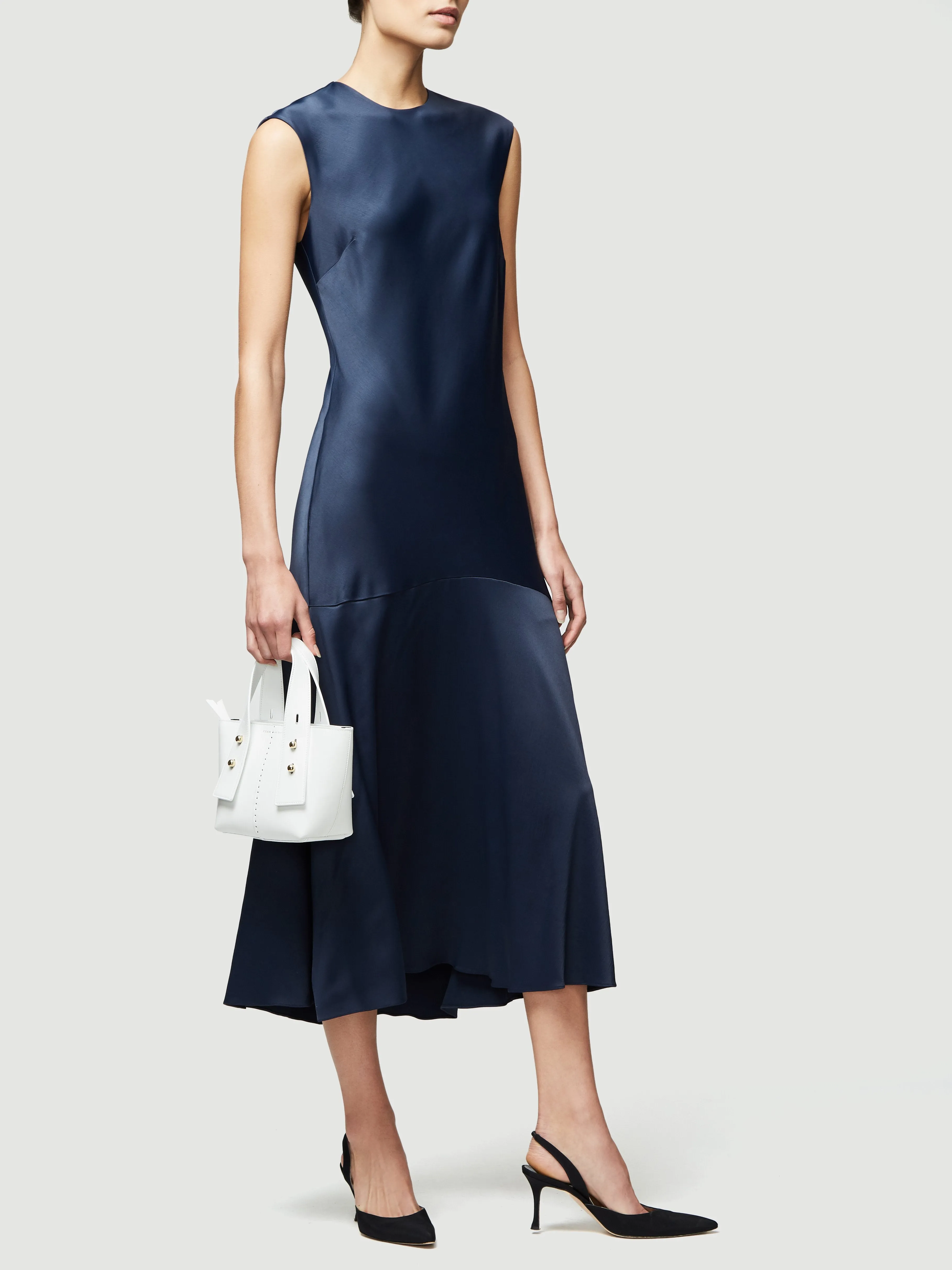 Cascade Dress -- Navy