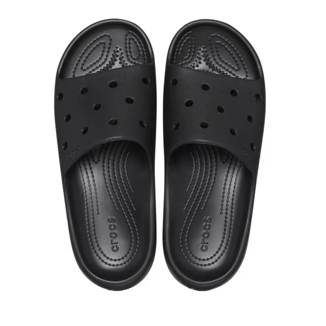 Crocs Classic Slide V2 Black - Adult - Clearance Not Returnable
