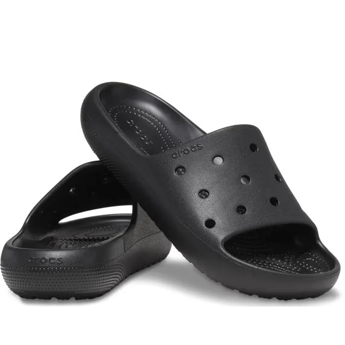 Crocs Classic Slide V2 Black - Adult - Clearance Not Returnable