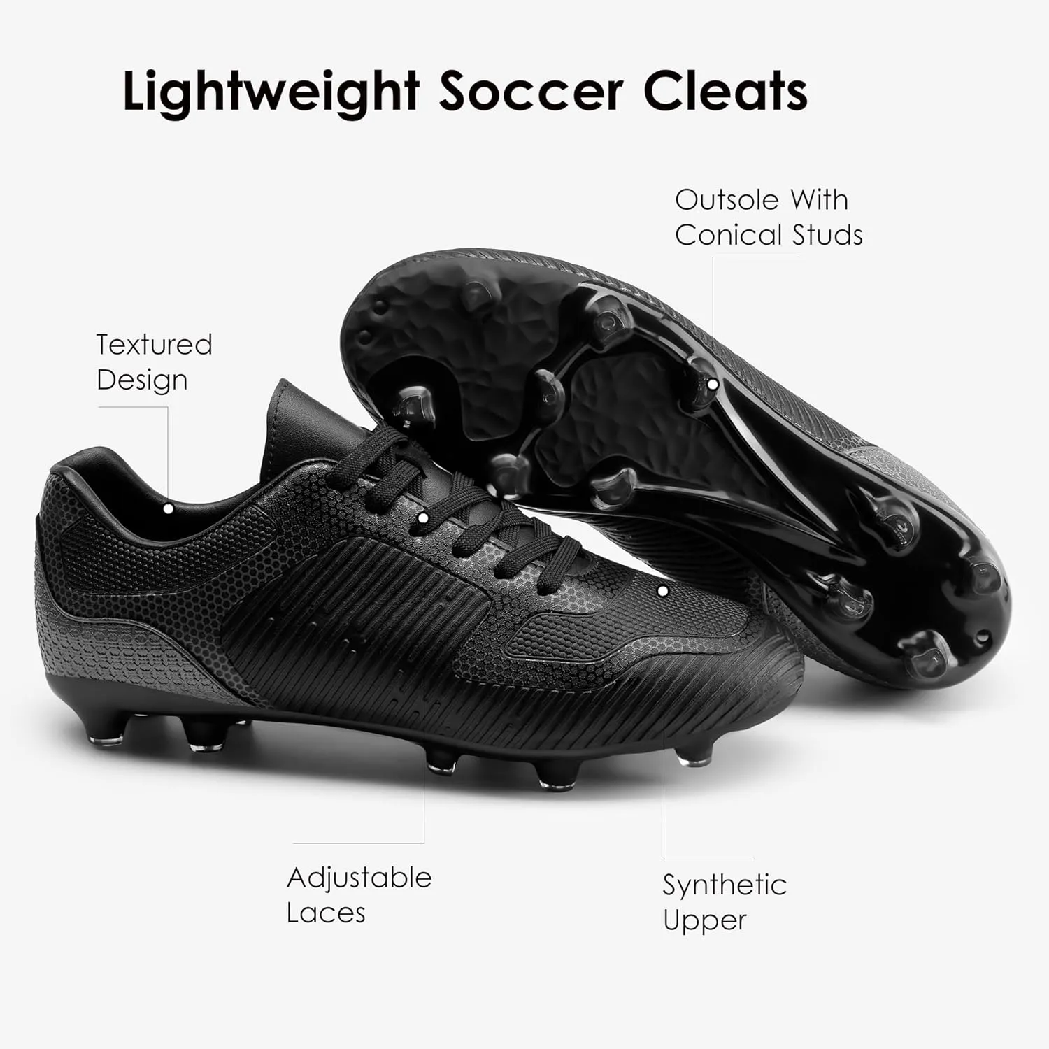 DREAM PAIRS Mens Firm Ground Soccer Cleats Soccer Shoes