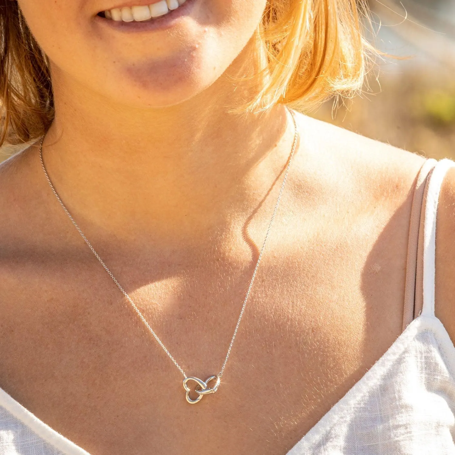 Empire Cove 14K Gold Sterling Silver Dipped Jewelry Double Heart Pendant Necklace