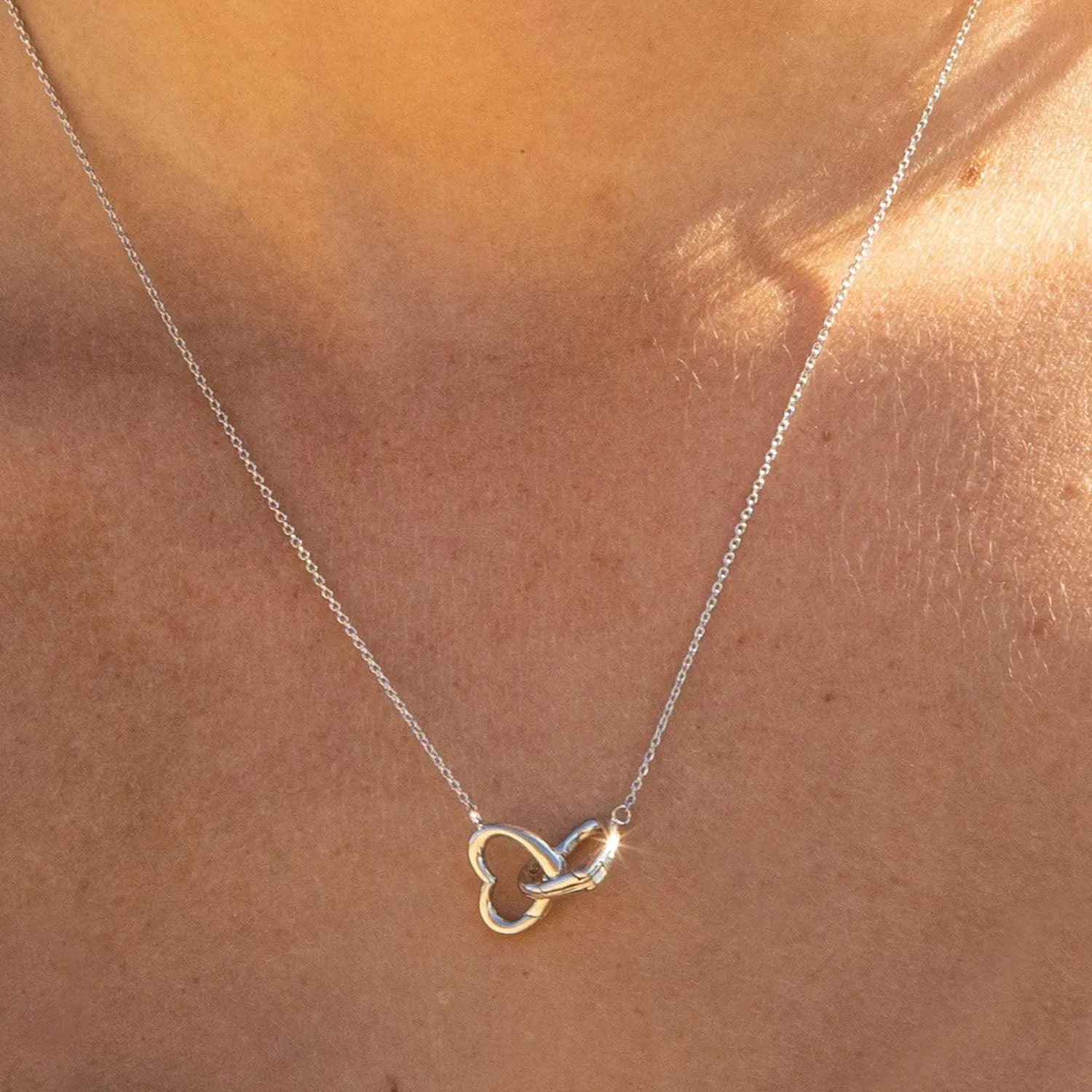 Empire Cove 14K Gold Sterling Silver Dipped Jewelry Double Heart Pendant Necklace