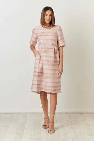 GA390 Linen Dress in Chintz Mirage