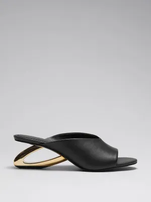 Golden heel mules