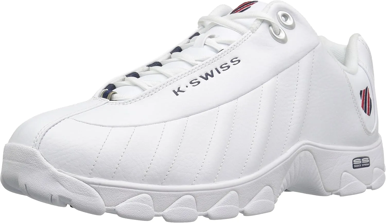K-Swiss Men's ST329 CMF Sneaker, Wide Tennis Dad Walking Shoes Leather Upper