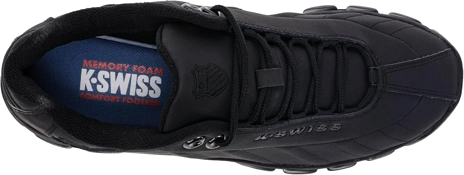 K-Swiss Men's ST329 CMF Sneaker, Wide Tennis Dad Walking Shoes Leather Upper