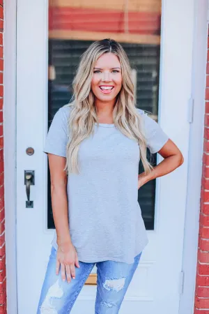 Keepin' It Simple Top - Grey