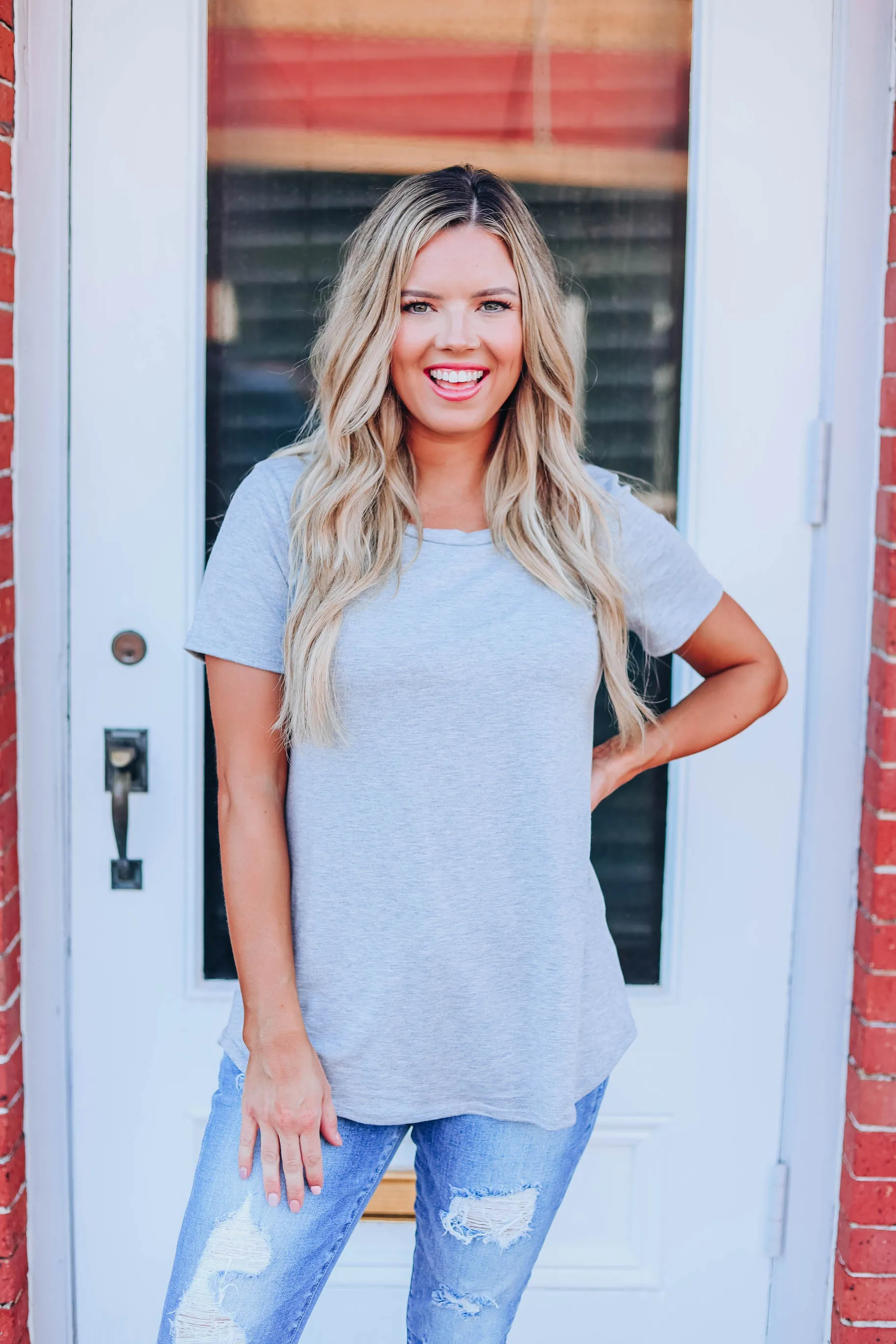 Keepin' It Simple Top - Grey