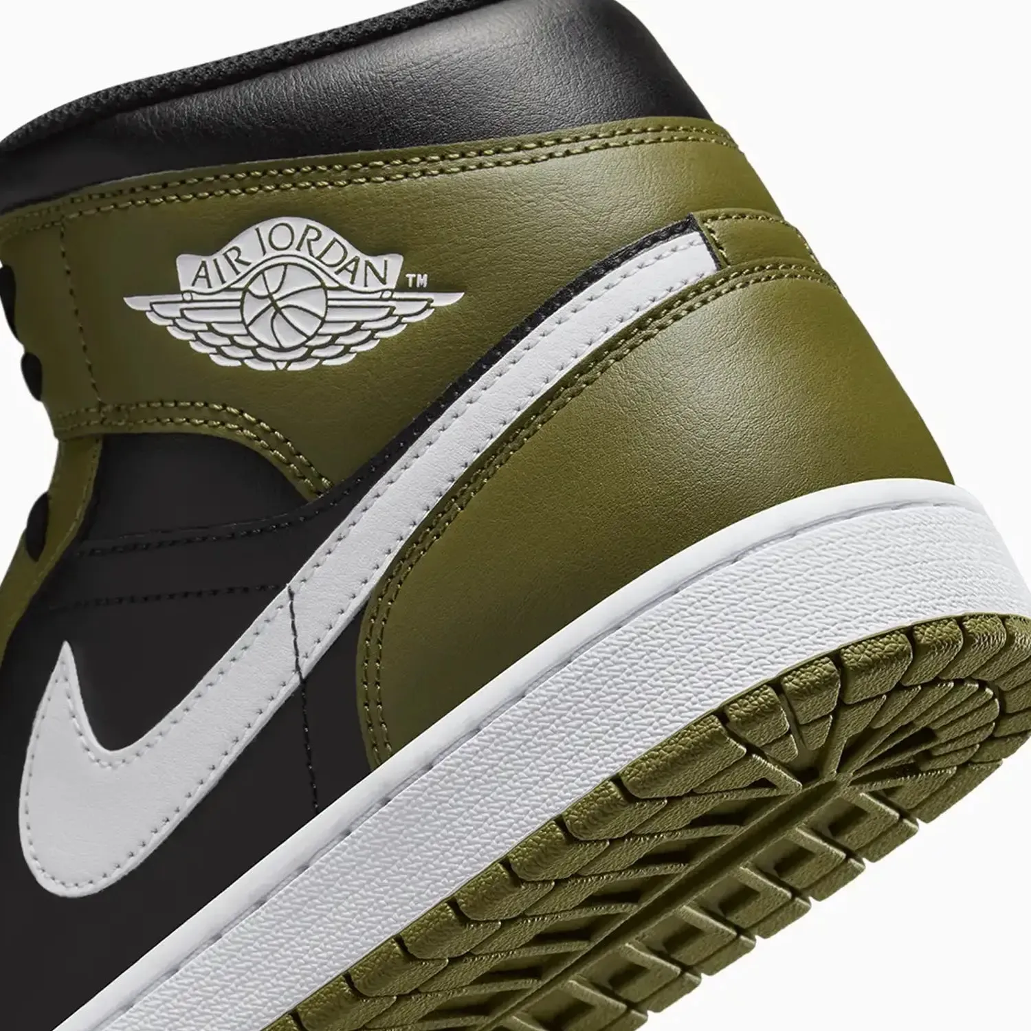 Men's Air Jordan 1 Mid "Black Medium Olive"