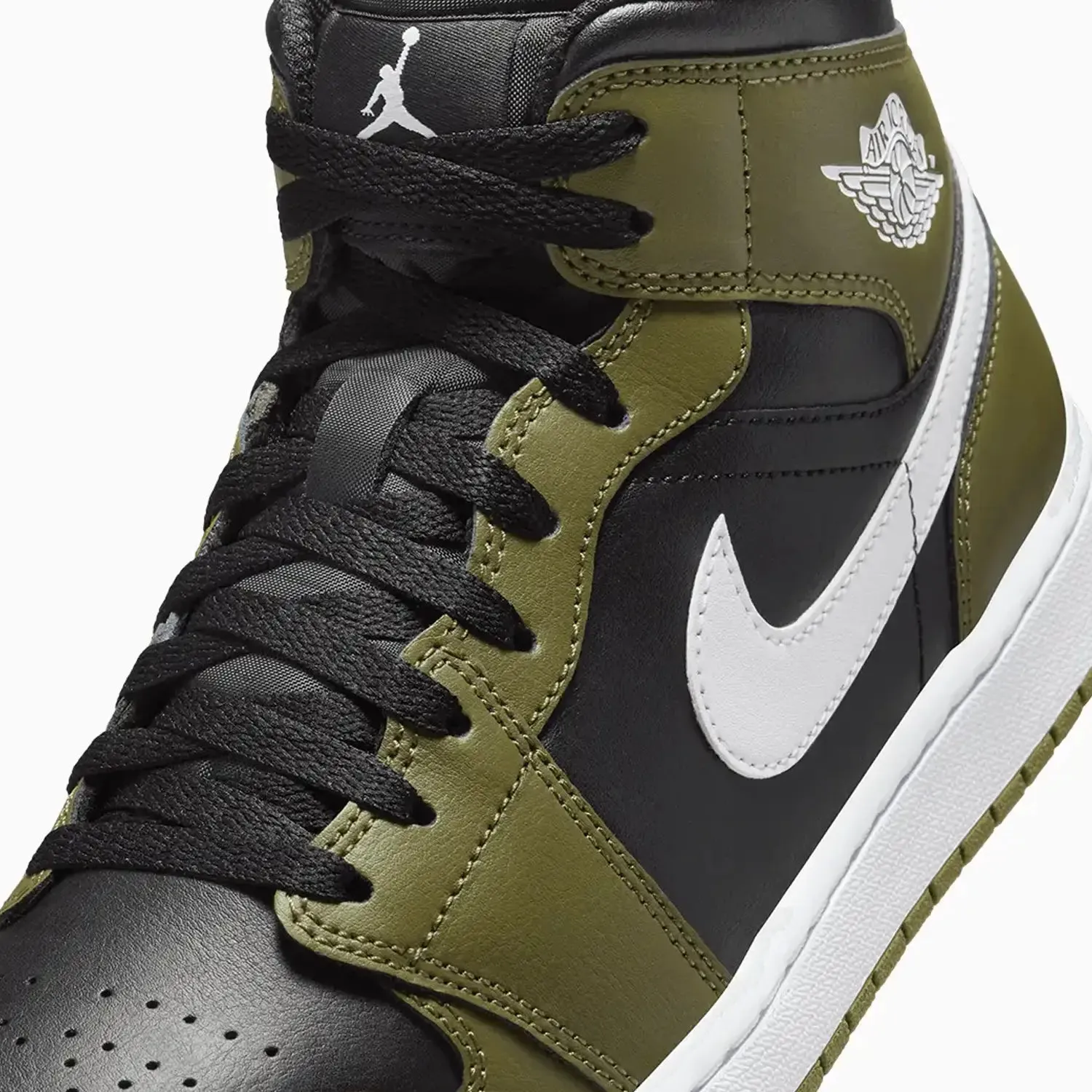 Men's Air Jordan 1 Mid "Black Medium Olive"