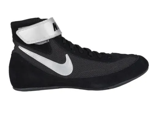 NIKE SPEEDSWEEP VII WRESTLING SHOES BOXING BOOTS US 8.5-10.5 Black Metallic Silver