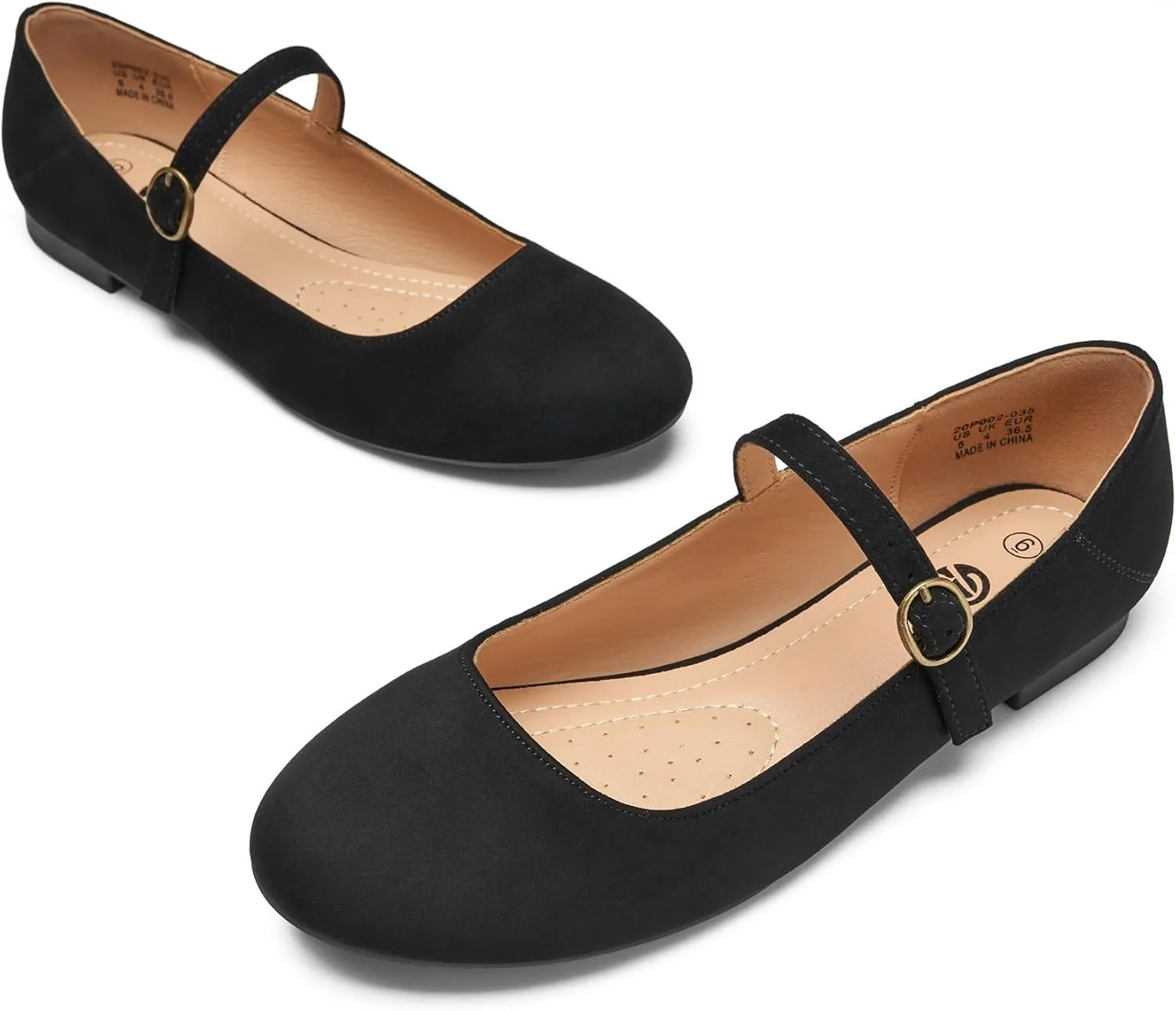 Rekayla Mary Jane Flats Shoes Women Dressy Comfortable Round Toe Slip on Ballet Flat