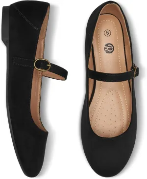 Rekayla Mary Jane Flats Shoes Women Dressy Comfortable Round Toe Slip on Ballet Flat