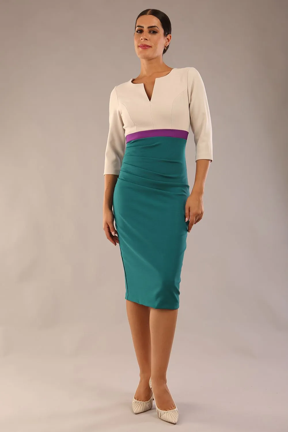 Seed Lara Colour Block Pencil Dress