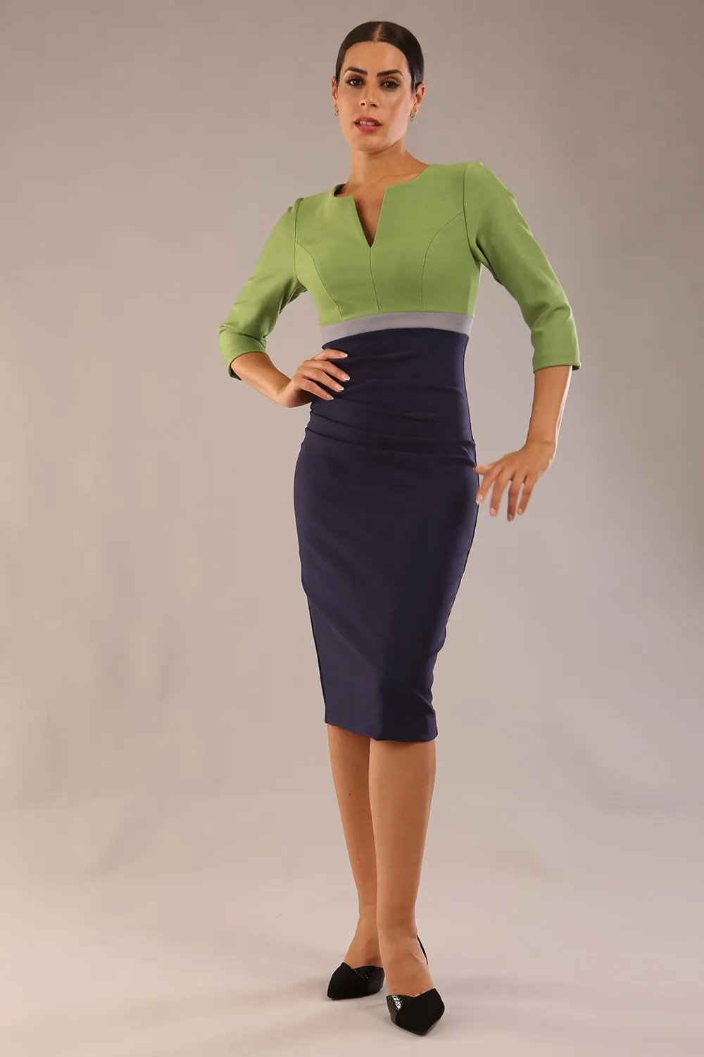 Seed Lara Colour Block Pencil Dress