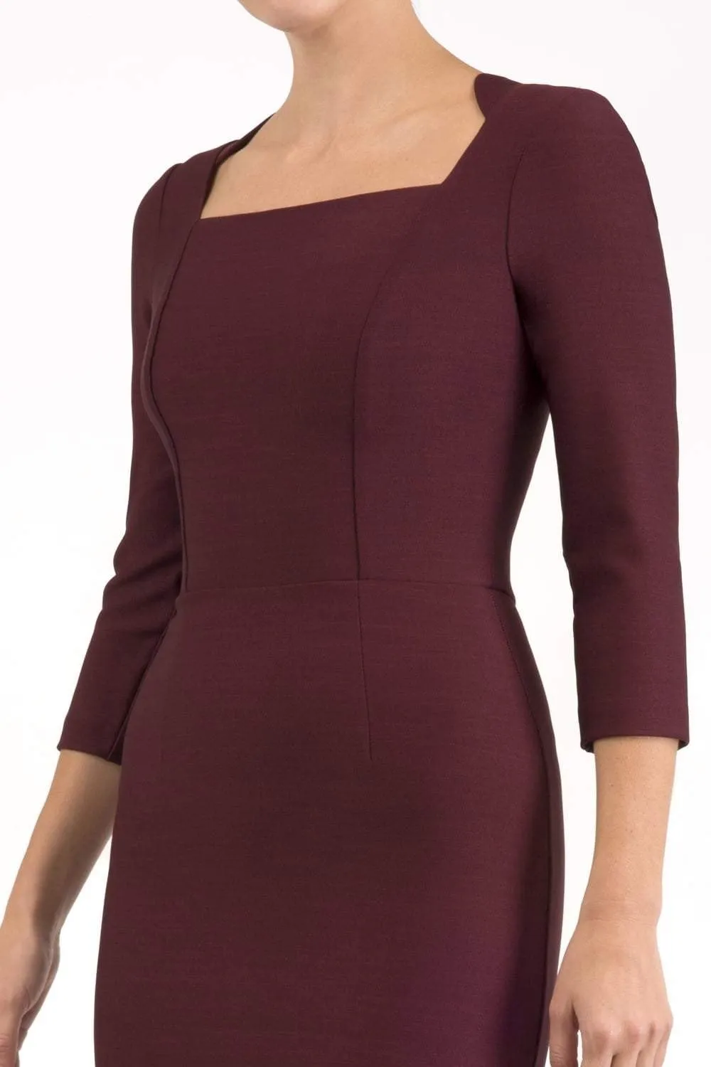 Seed Rowena Square Neckline Sleeved Pencil Dress