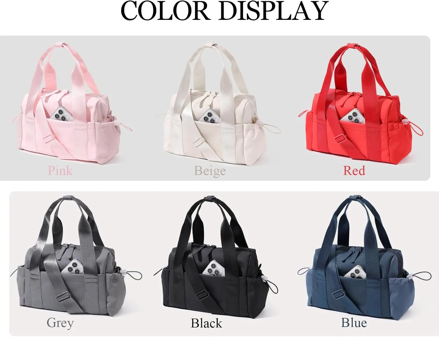 Small Gym Bag for Women, Mini Crossbody Gym Duffle Bag with Wet Compartment, Carry on Gym Tote Bag for Workout Dance Sport Travel (Mini-Blue)