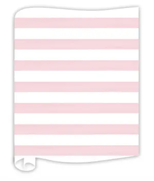 Table Runner - Handpainted Salmon Cabana Stripe